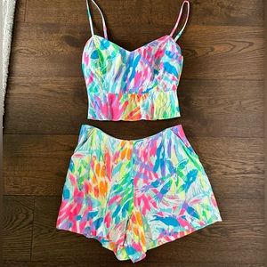 Lilly Pulitzer two-piece tie-dye set, size 2